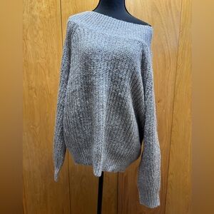 NWT BP Gray Off-Shoulder Sweater Size XL